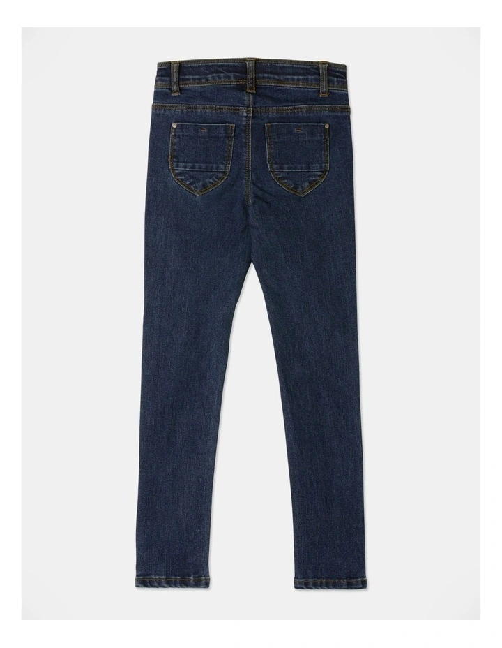 dark blue denim jeans