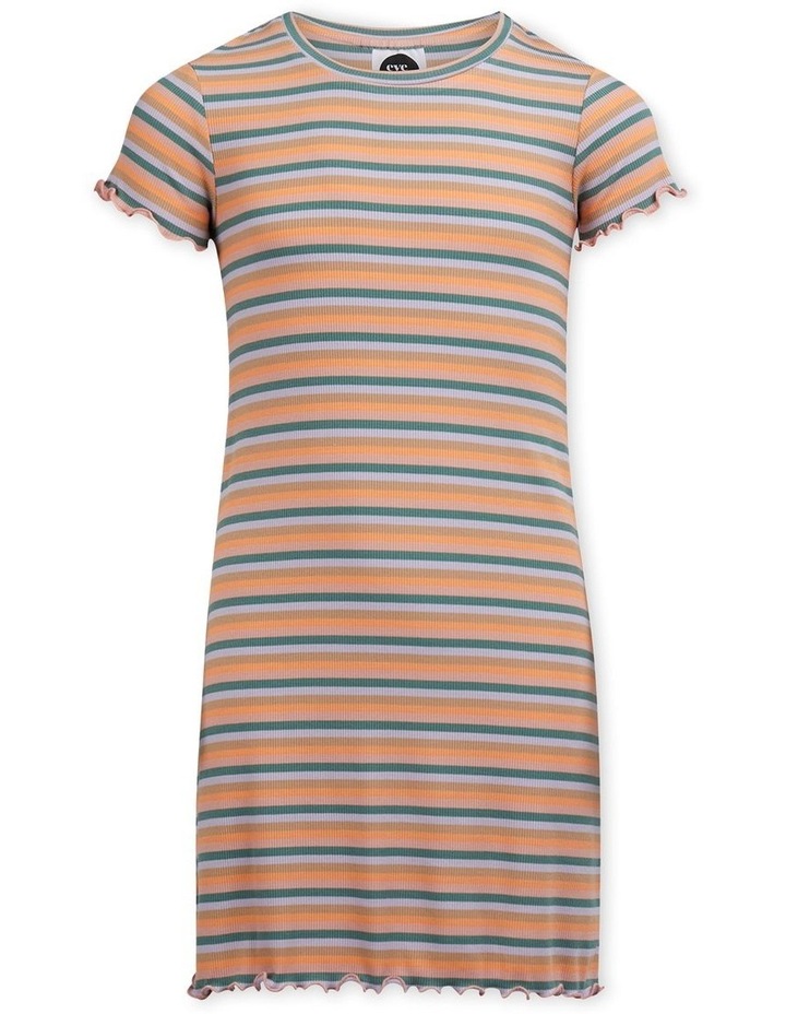 Lola Rib Dress In Striped Multi