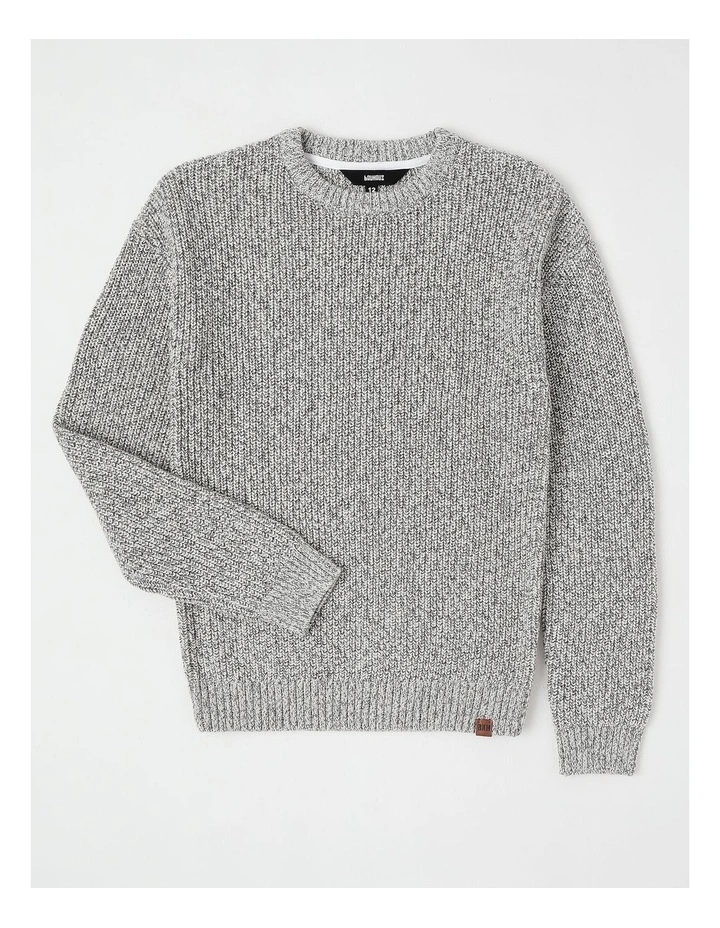 Raglan Fisherman Knit Top in Ecru image 1