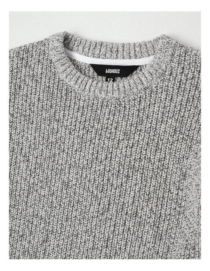 Raglan Fisherman Knit Top in Ecru image 2