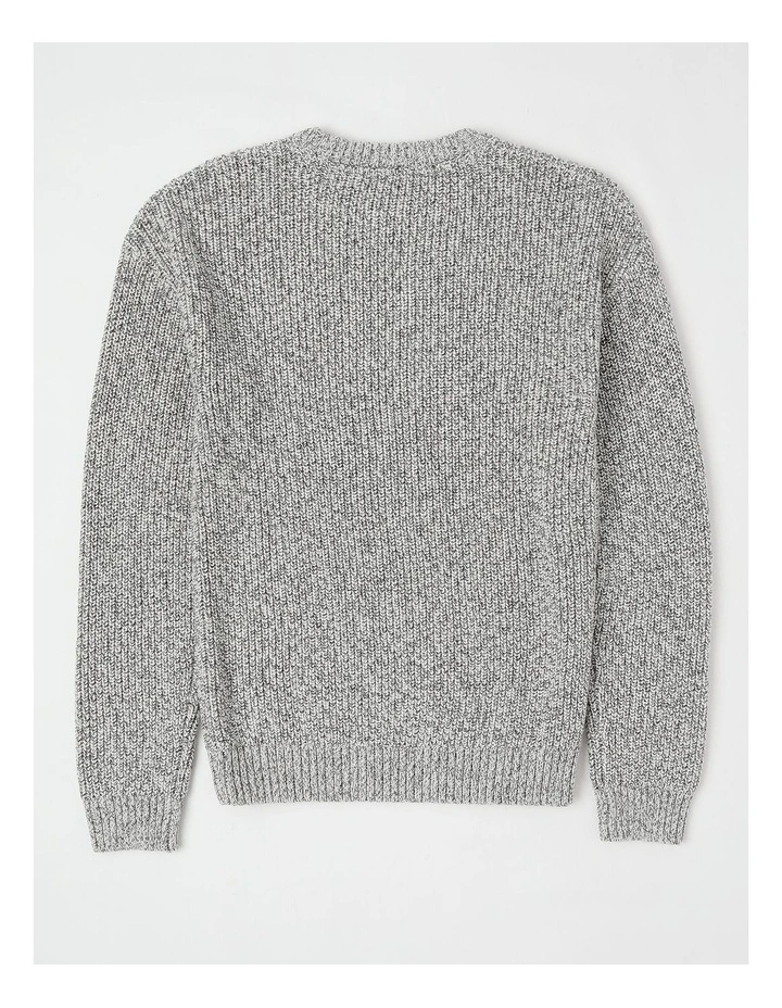 Raglan Fisherman Knit Top in Ecru image 3