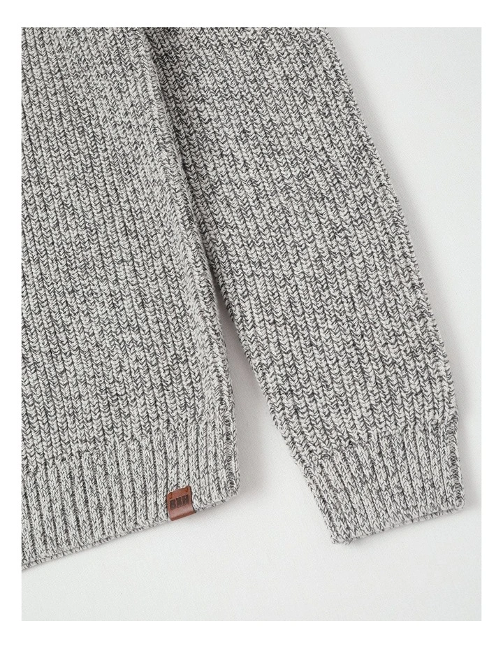 Raglan Fisherman Knit Top in Ecru image 4