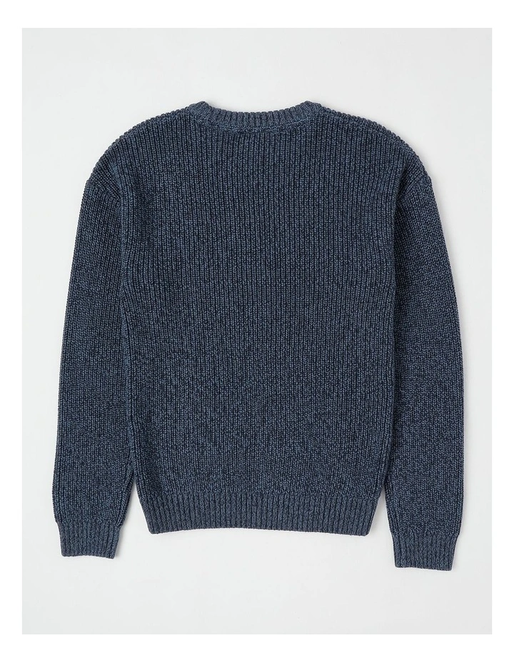 Raglan Fisherman Knit Top in Blue image 3