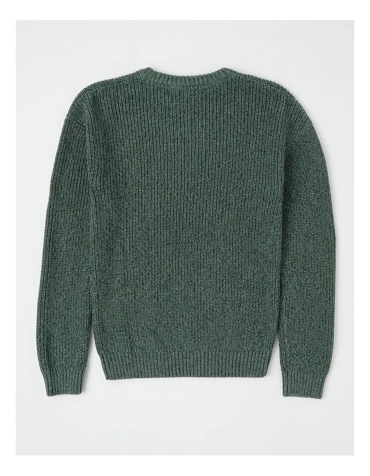 Raglan Fisherman Knit Top in Khaki image 3