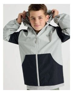 Wind Breaker Jacket in Navy and Grey