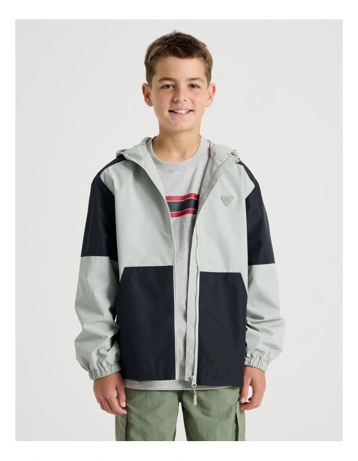 Wind Breaker Jacket in Navy and Grey image 3