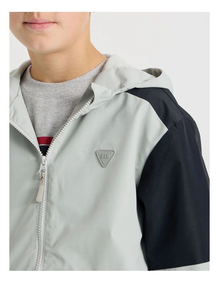 Wind Breaker Jacket in Navy and Grey image 4
