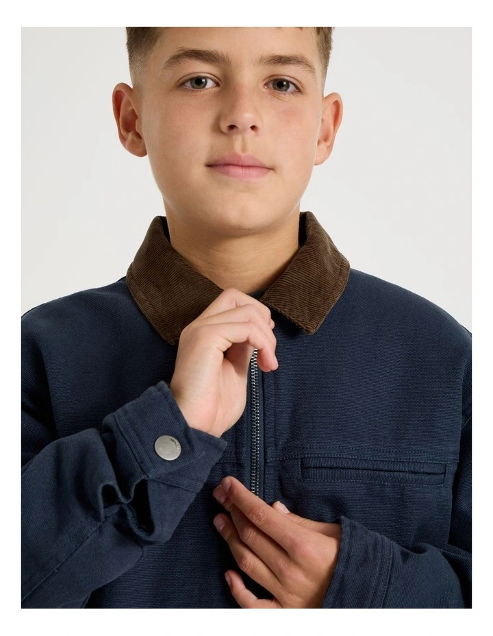 Barn Jacket in Navy image 2