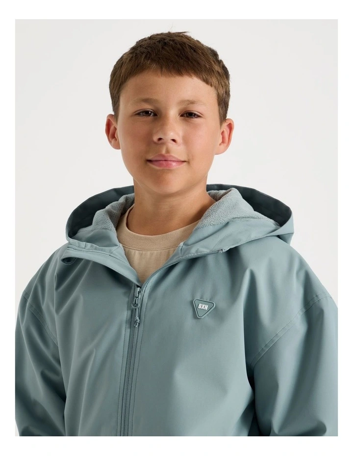 Rain Jacket with Fleece Lining in Blue image 2