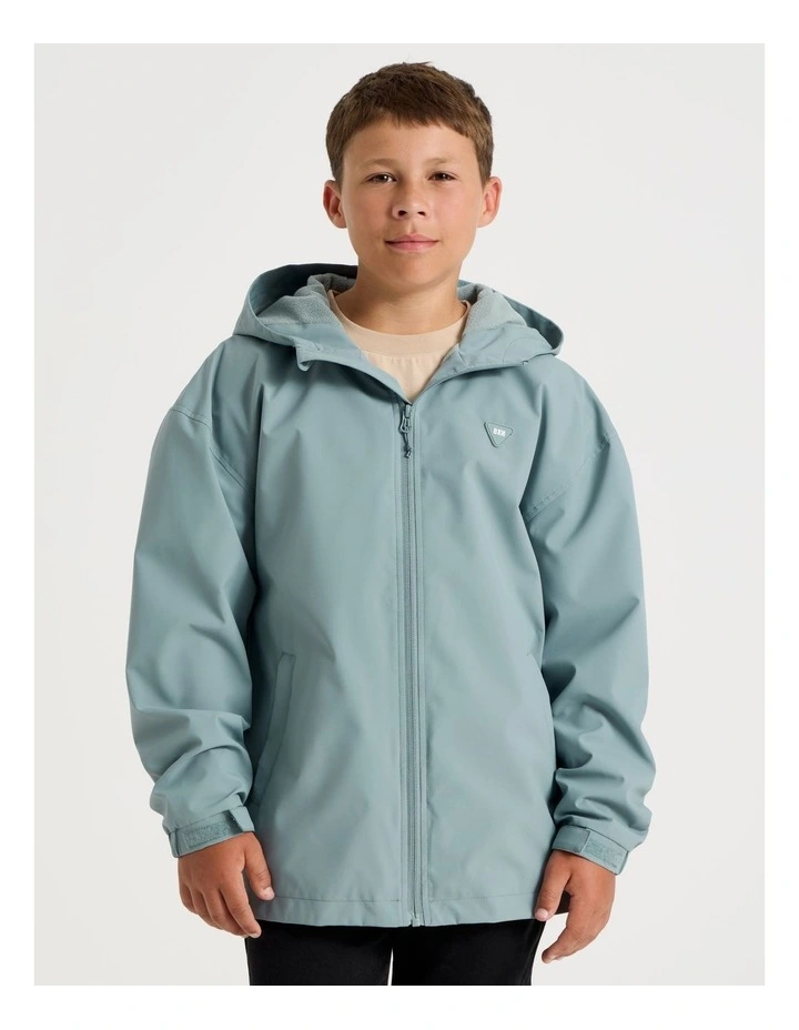 Rain Jacket with Fleece Lining in Blue image 5