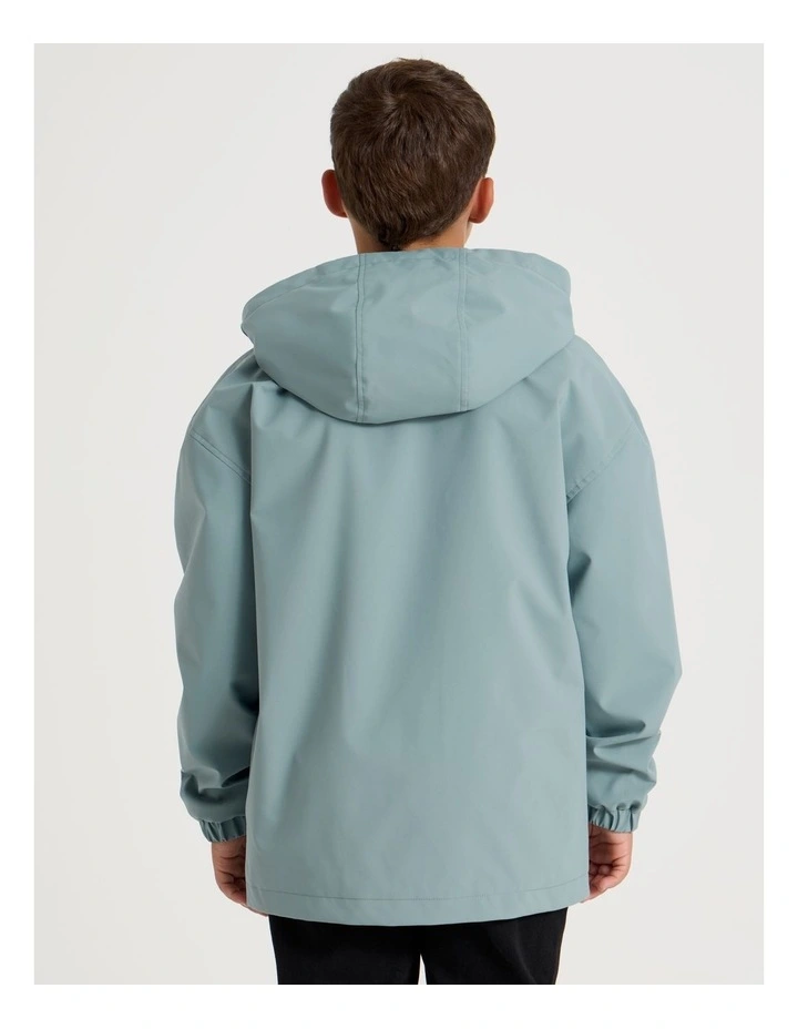 Rain Jacket with Fleece Lining in Blue image 6