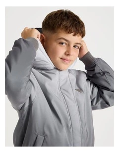 Ombre Puffer Jacket in Grey