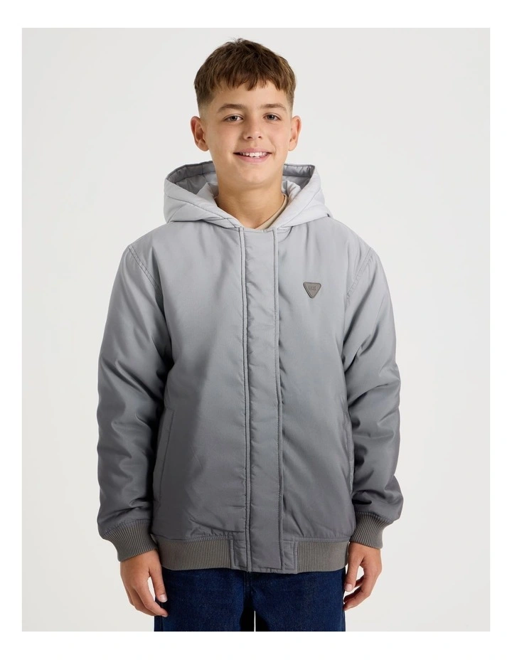 Ombre Puffer Jacket in Grey image 2