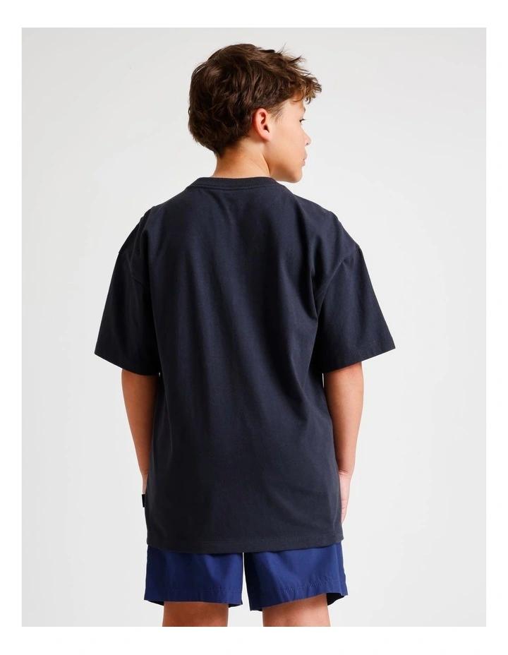 Essentials Print Tee in Navy image 5