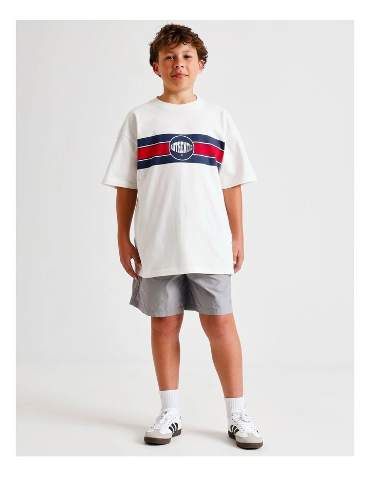 Essentials Print Tee in White image 2