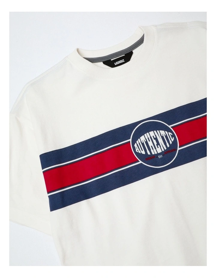 Essentials Print Tee in White image 2