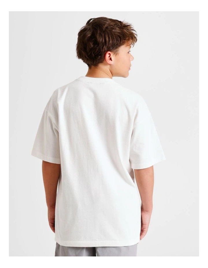 Essentials Print Tee in White image 4