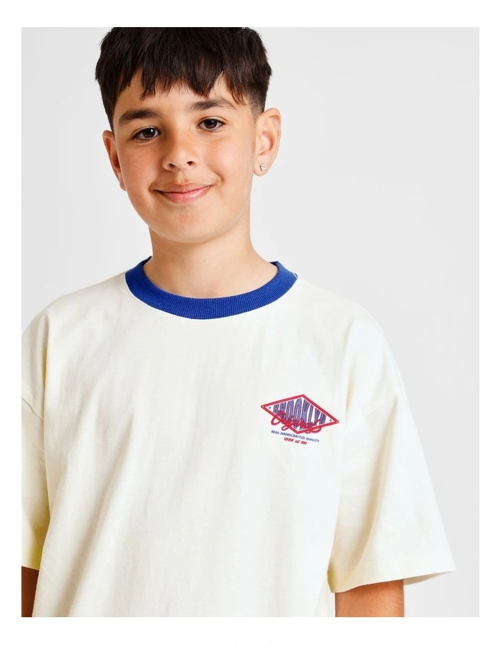 Essentials Print Tee in Ecru image 1