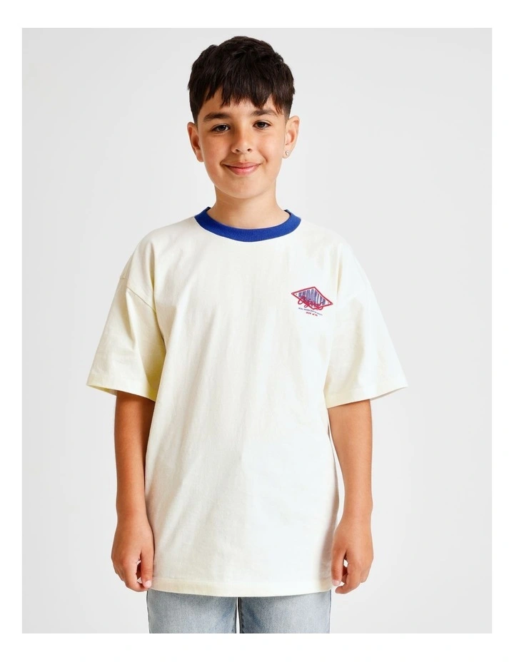 Essentials Print Tee in Ecru image 3
