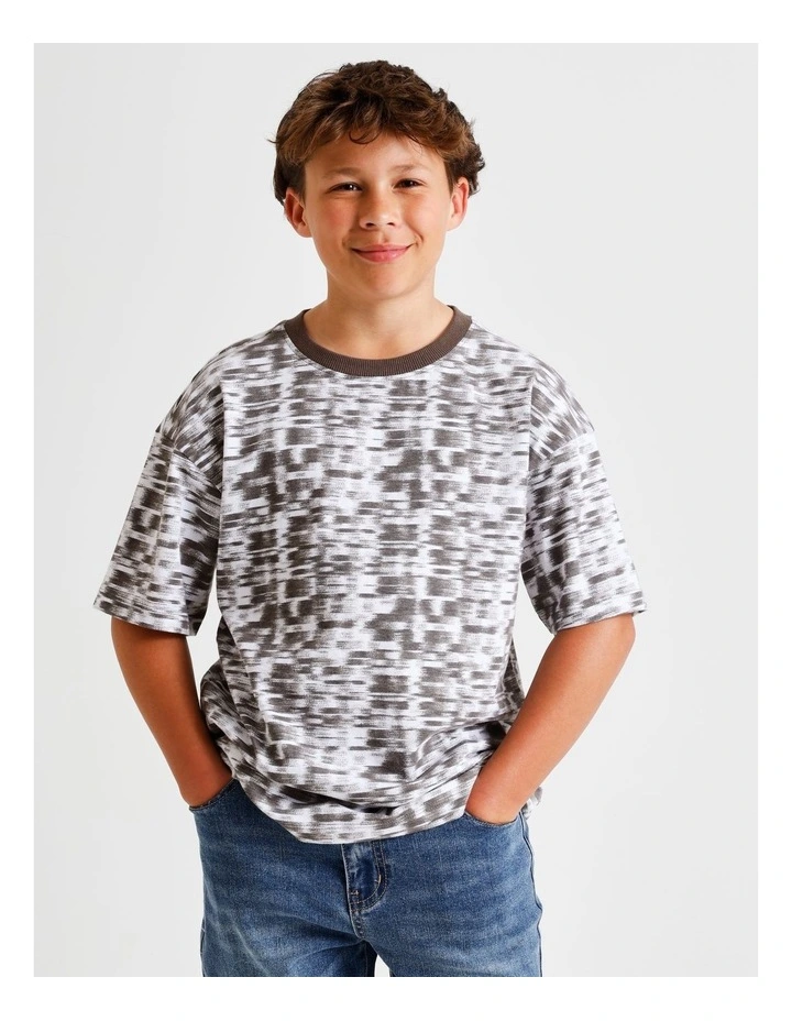 All Over Print Tee in Grey image 1