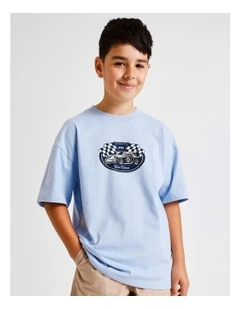 Essentials Print Tee in Blue