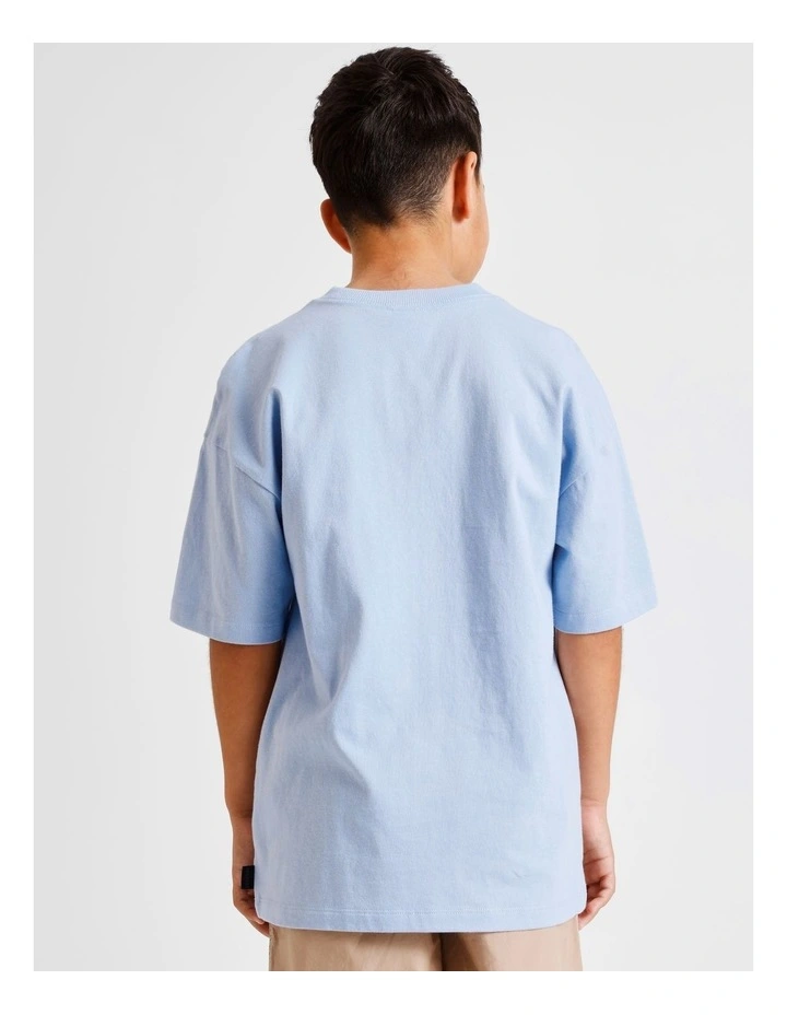 Essentials Print Tee in Blue image 4