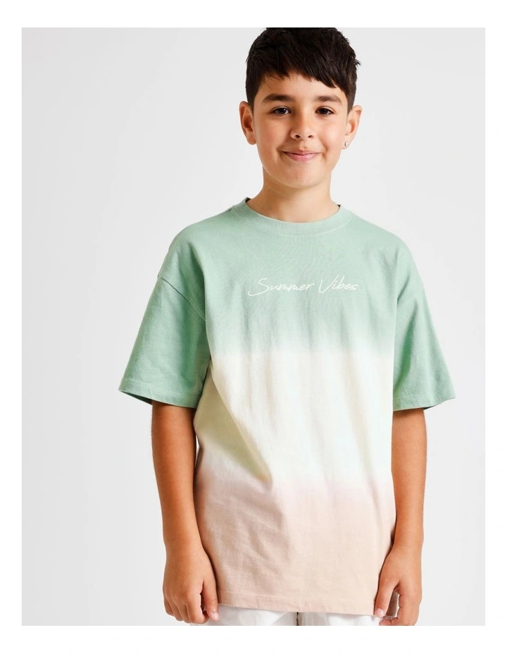 Essentials Print Tee in Ombre image 2