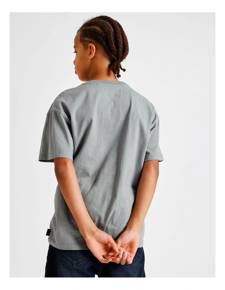 Zip Pocket Splice Tee in Grey image 5