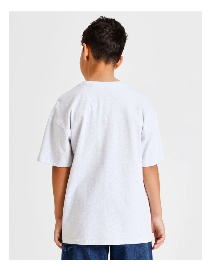 Zip Pocket Tee in Grey Marle image 5