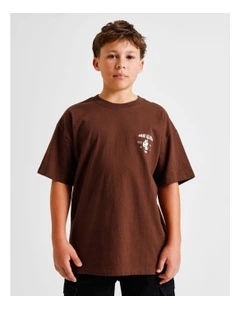 Graphic Tee in Brown