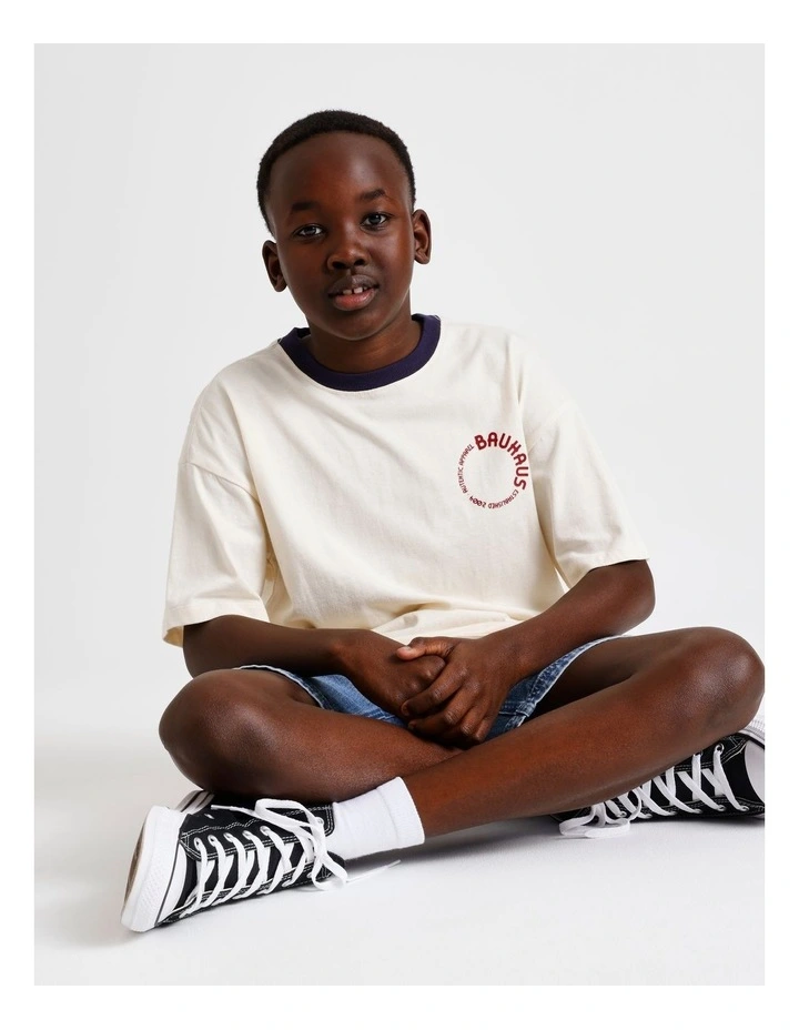 Graphic Tee in Ecru image 1