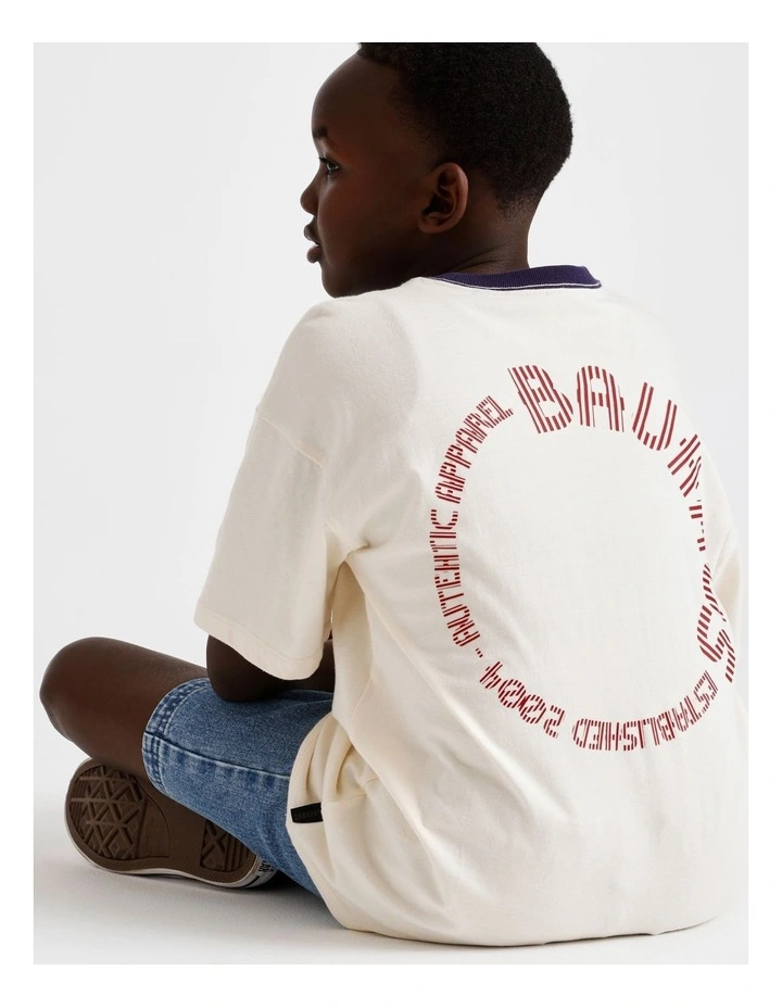 Graphic Tee in Ecru image 3