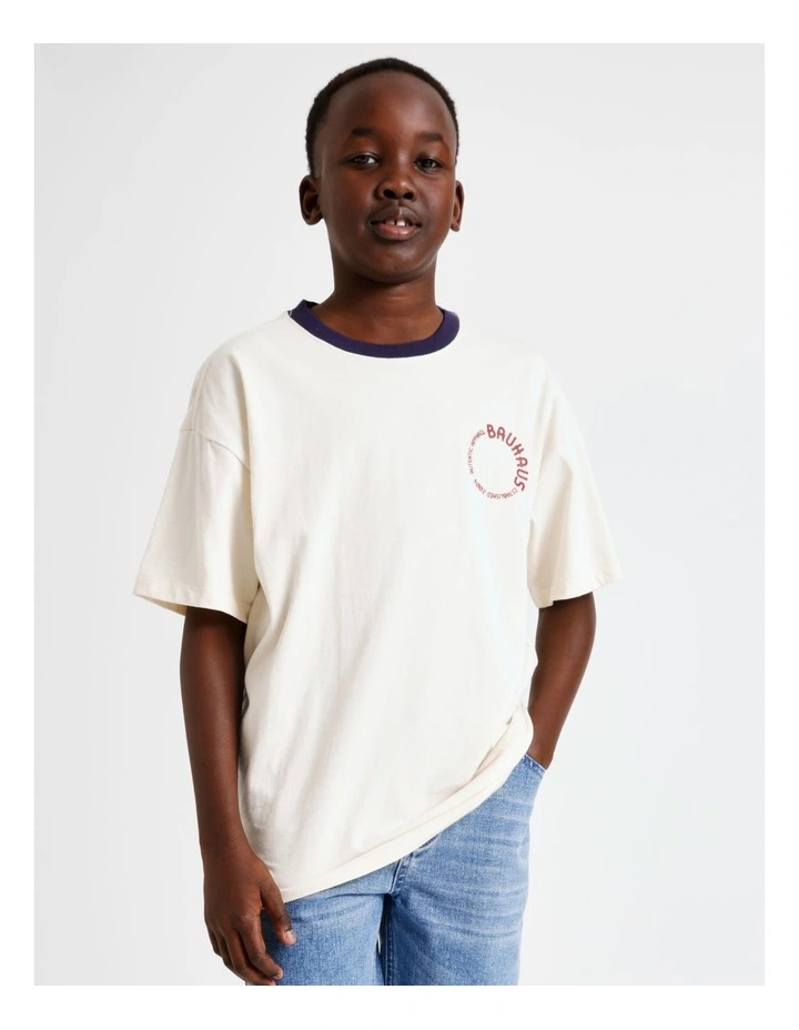 Graphic Tee in Ecru image 4