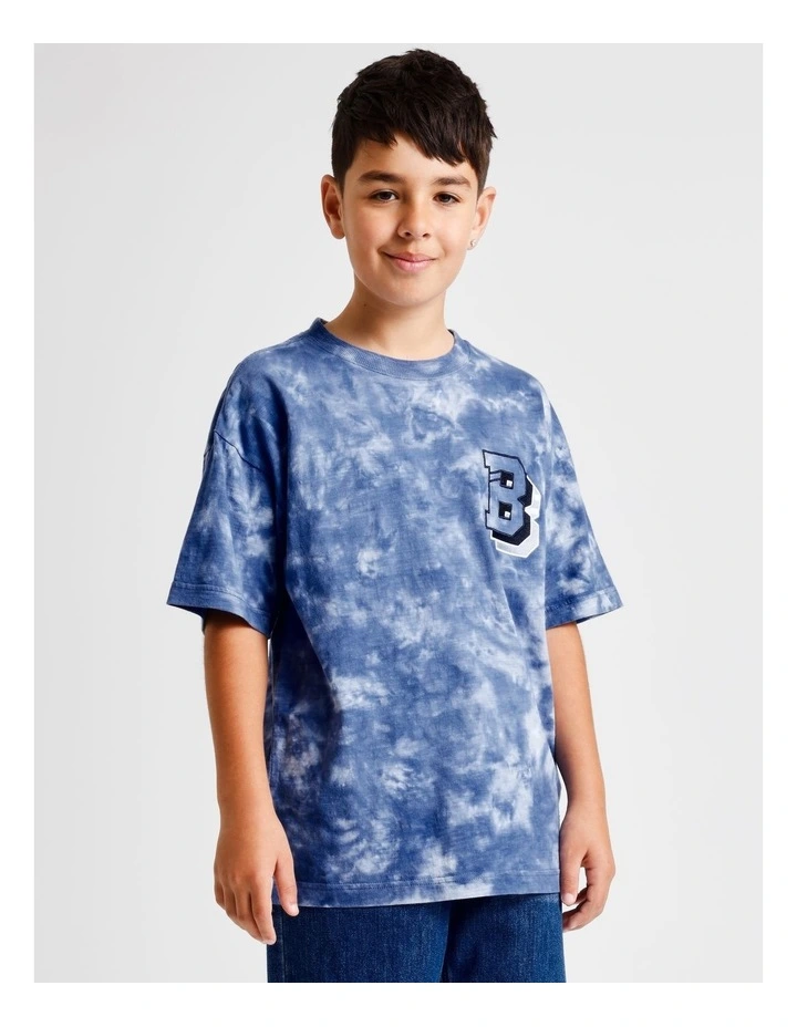 Tie Dye Tee in Navy image 1
