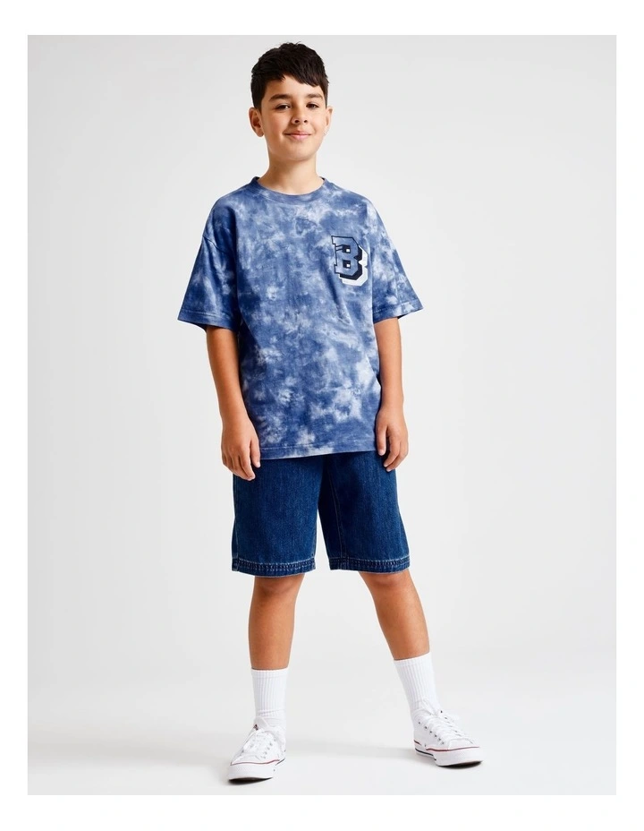 Tie Dye Tee in Navy image 2