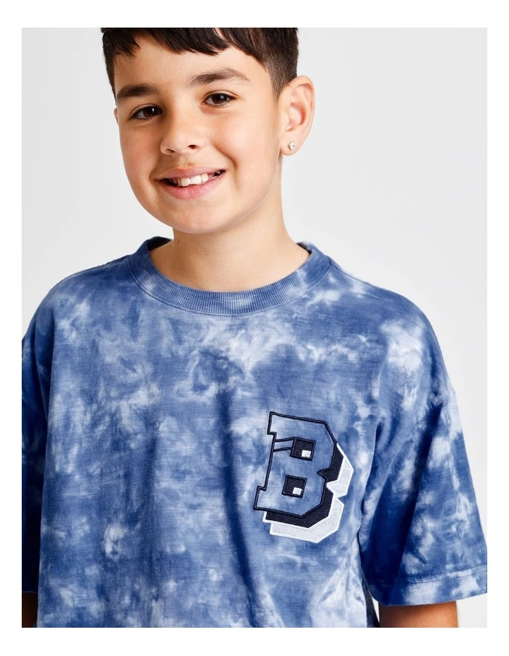 Tie Dye Tee in Navy image 3