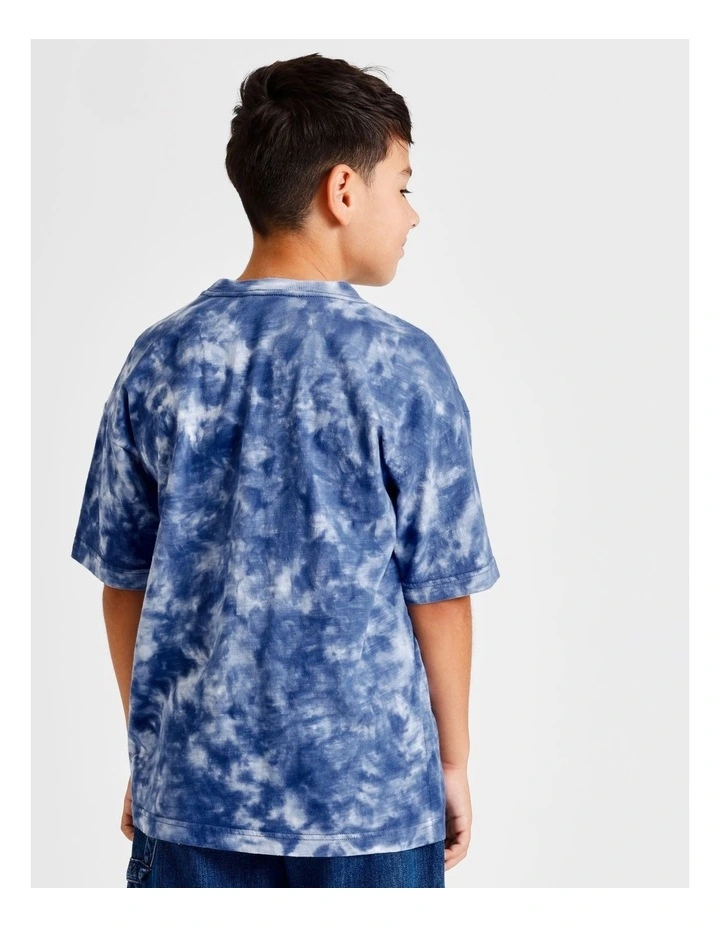 Tie Dye Tee in Navy image 4