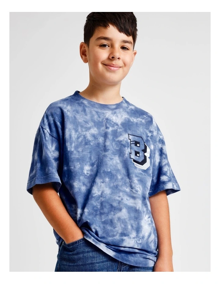 Tie Dye Tee in Navy image 5