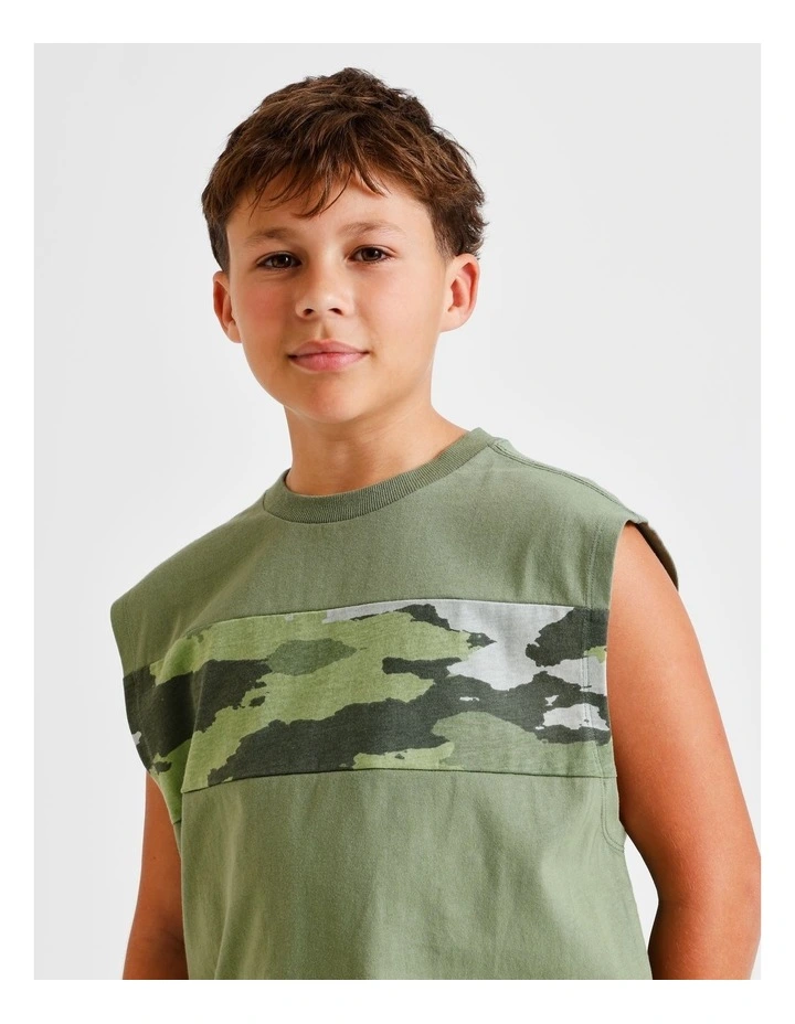 Oversized Tank in Khaki image 3