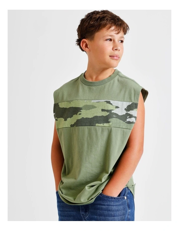 Oversized Tank in Khaki image 5