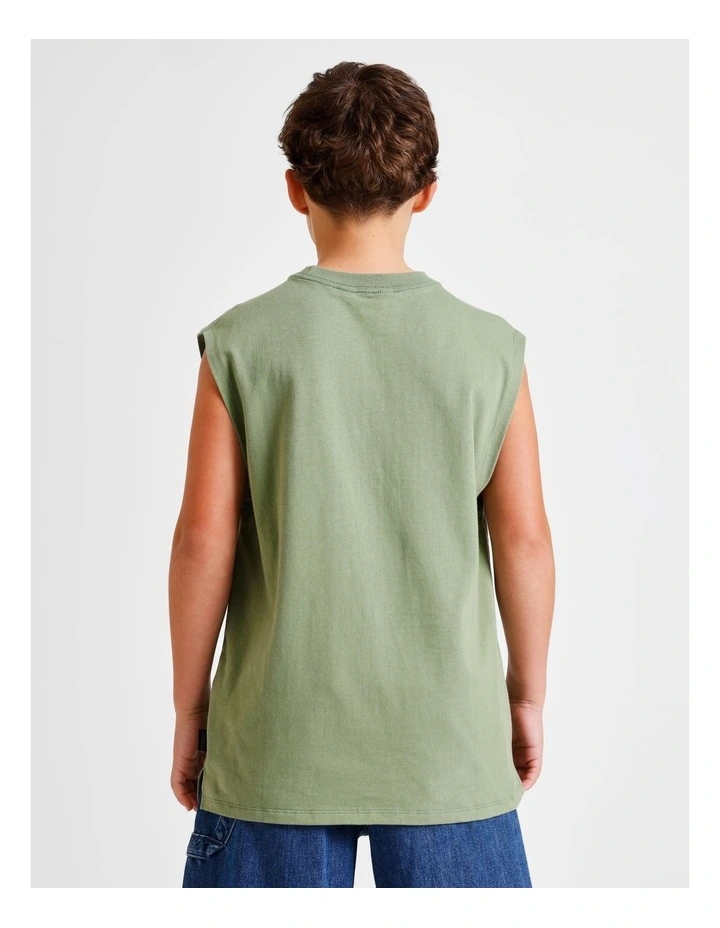 Oversized Tank in Khaki image 6