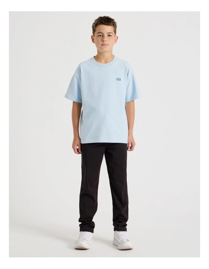 Textured Tee in Light Blue image 2