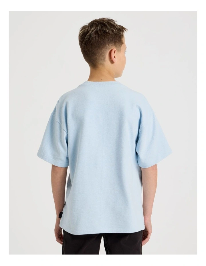 Textured Tee in Light Blue image 5