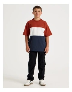 Short Sleeve Tee in Red White and Navy