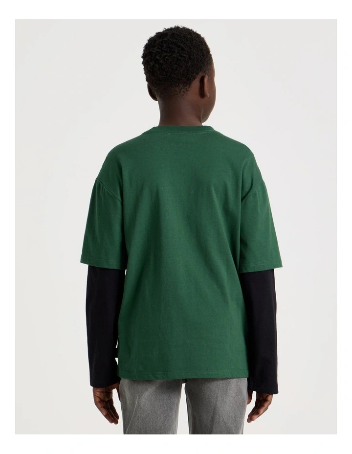 Skater Tee in Green image 5