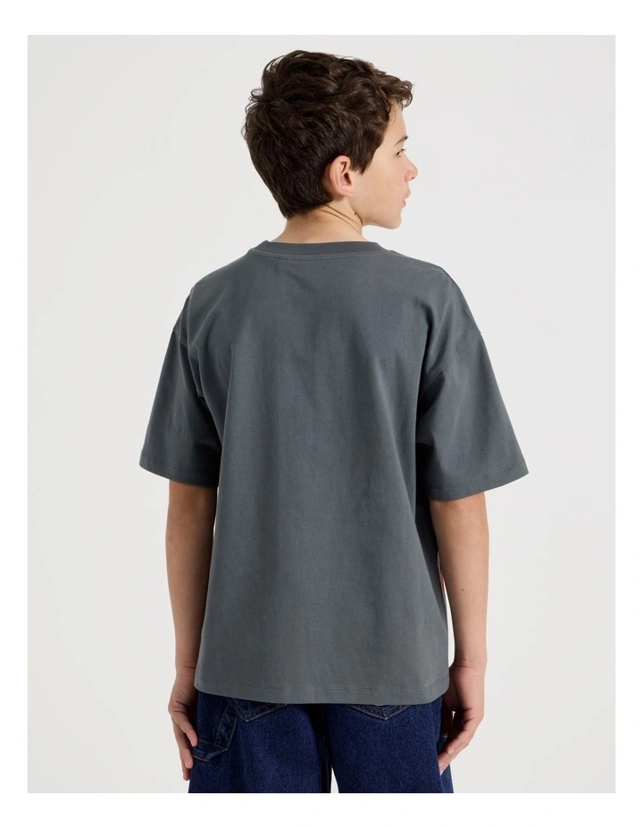 Short Sleeve Graphic Tee in Graffiti/Charcoal image 5