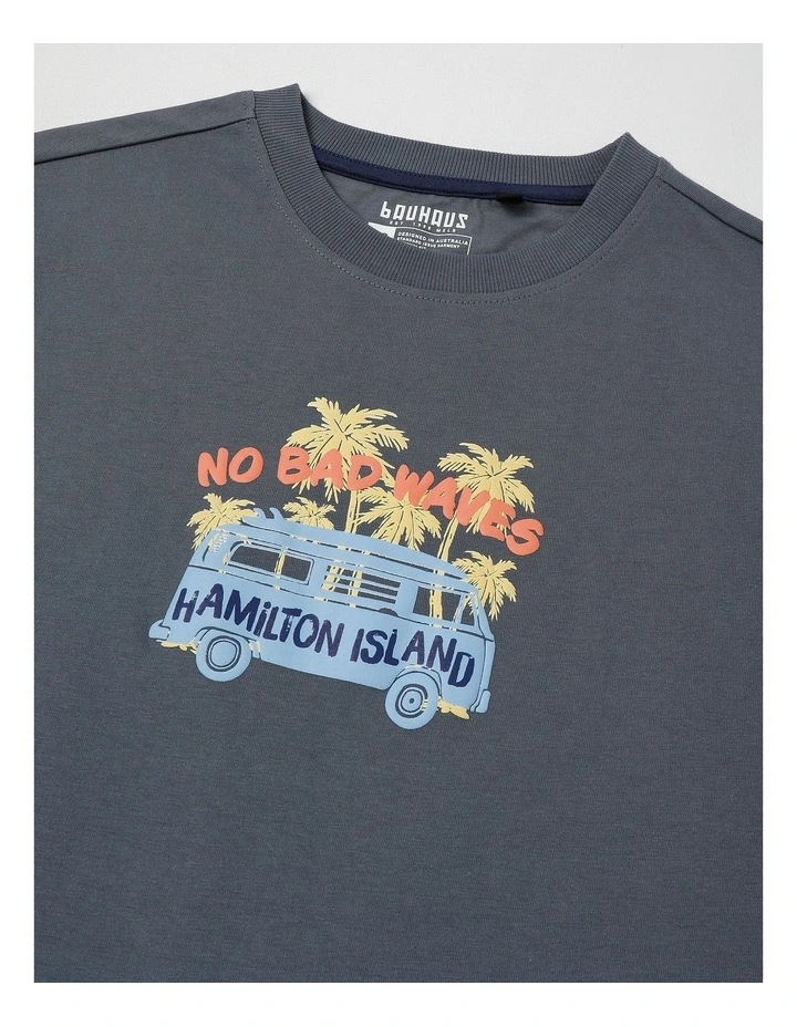 Short Sleeve Tee in Van/ Charcoal image 2