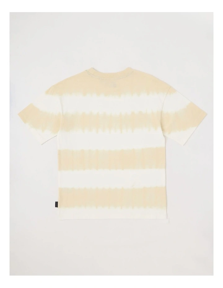Short Sleeve Tie Dye Tee in Sand/White image 3