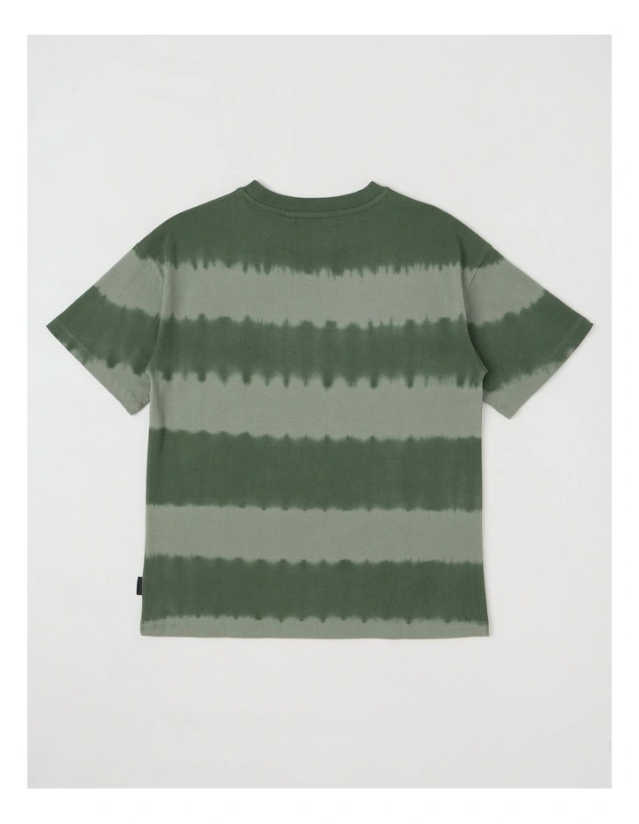 Short Sleeve Tie Dye Tee in Khaki image 3