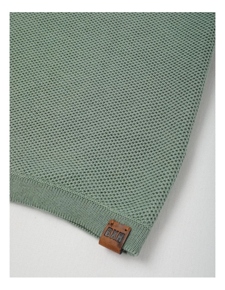 Knit Polo Top in Sage image 4